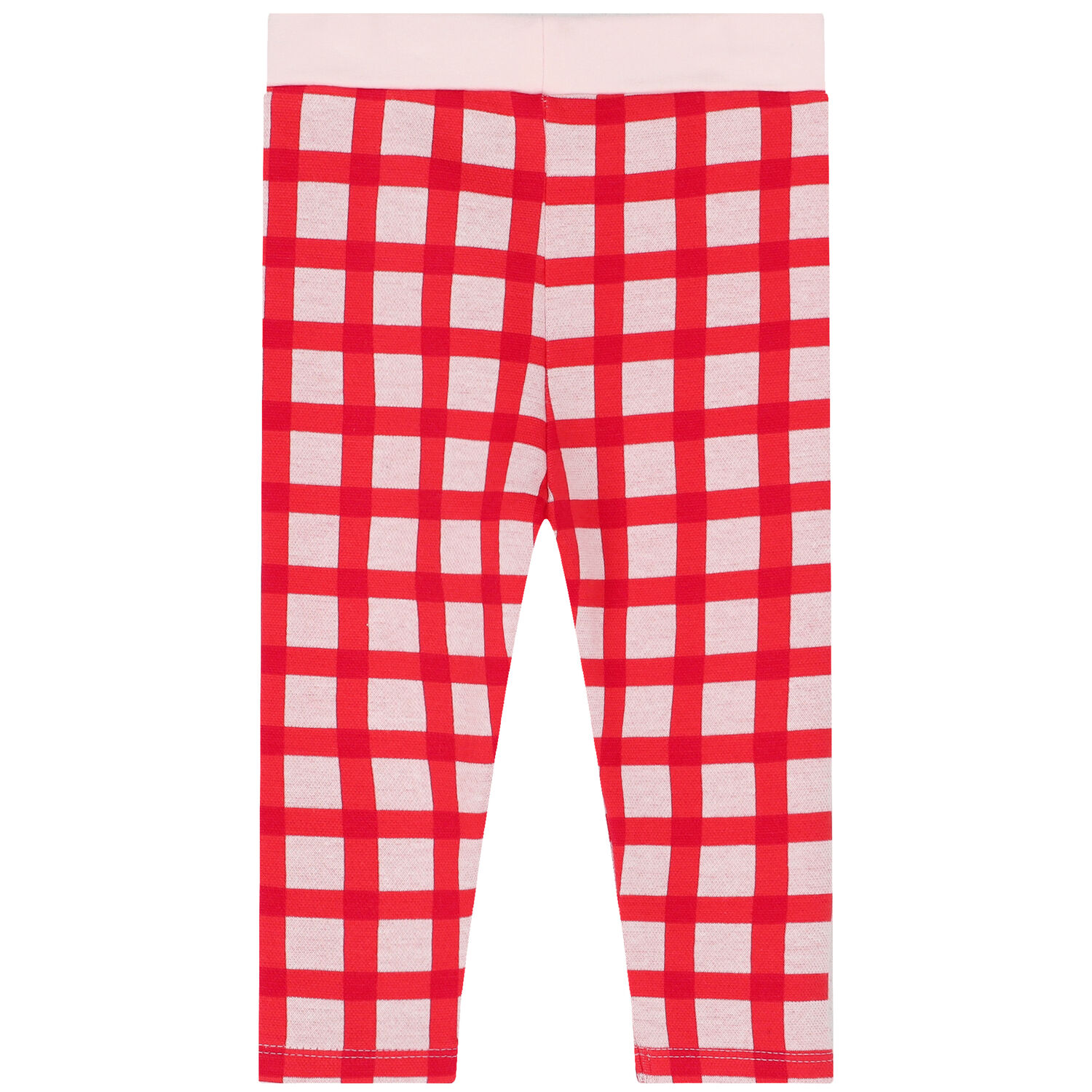 طقم ليغينز بنات بالشعار باللون الوردى والأحمر, 1, hi-res